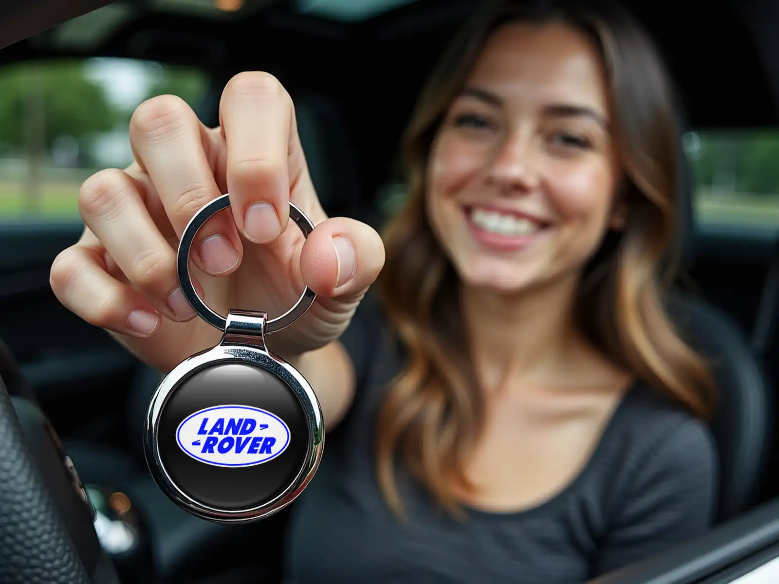 Land Rover Portachiavi Fighi Look Moderno in Acciaio Inox